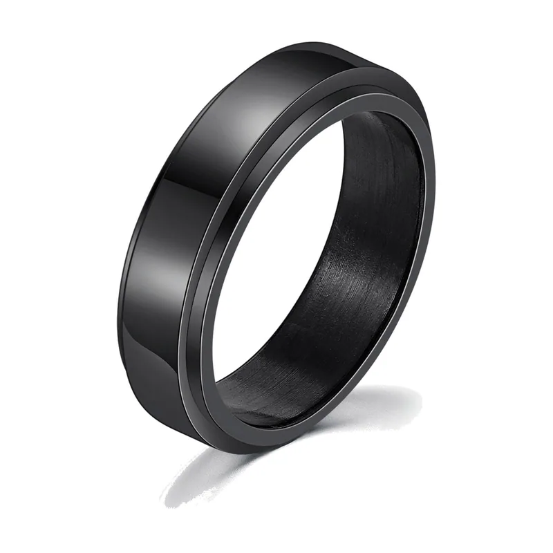 Spinner-Ring mit drehbarem Außenband, 316L Edelstahl