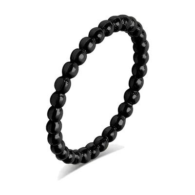 Anillo de Banda Perlado en Acero Inoxidable 316L Pulido