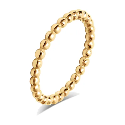 Anillo de Banda Perlado en Acero Inoxidable 316L