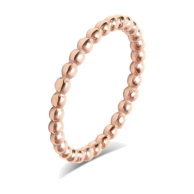 Anillo de Banda Perlada, Acero Inoxidable 316L