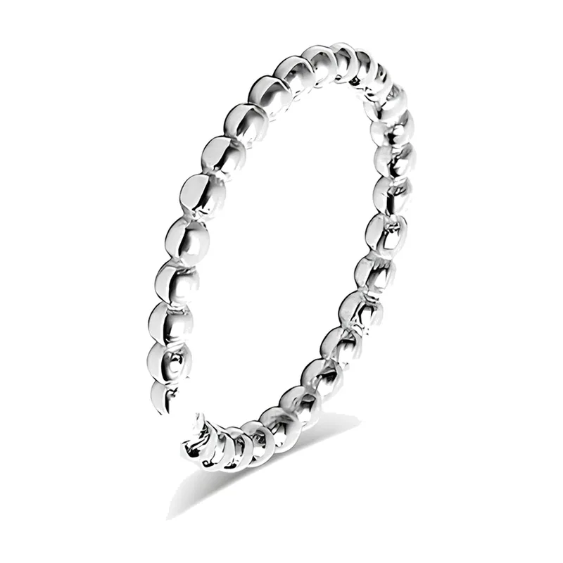 Perlen-Bandring aus poliertem 316L Edelstahl