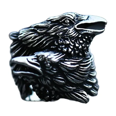 Adlerkopf Statement-Ring aus 316L Edelstahl