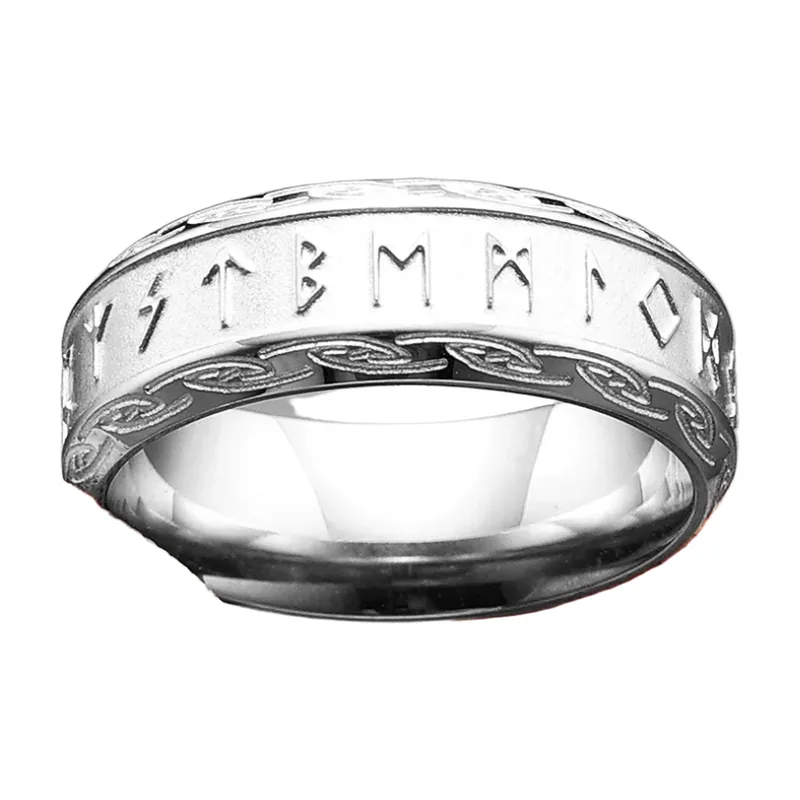 Anillo de Runas Vikingas, Acero Inoxidable