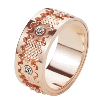 Rotierender Zahnrad-Ring mit Zirkonia aus 316L Edelstahl