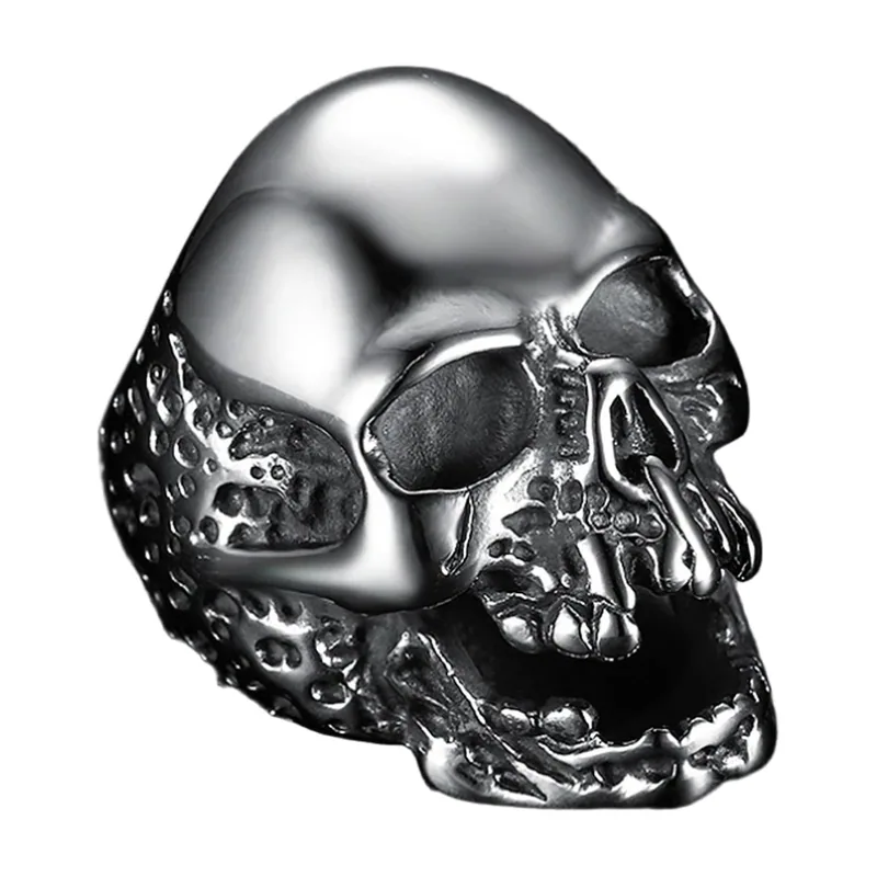 Anello Statement con Teschio in Acciaio Inossidabile 316L