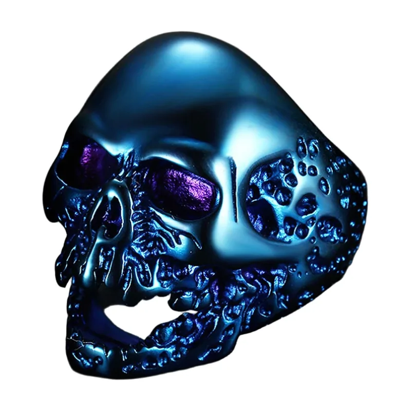 Skull Biker Statement Ring, 316L Stainless Steel
