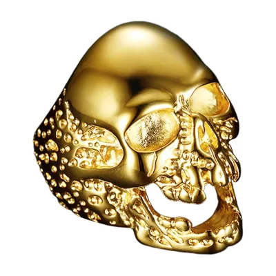 Anillo Statement de Calavera, Acero Inoxidable 316L